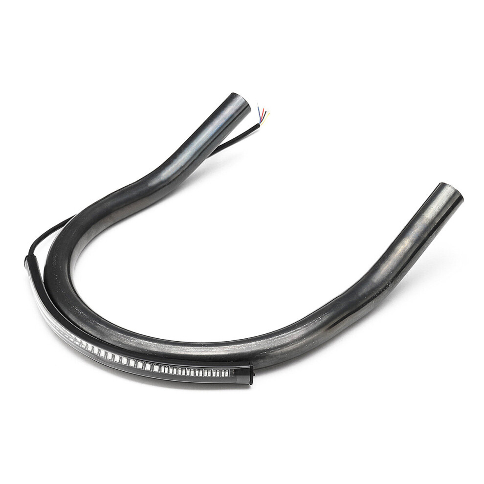 210Mm Motorcycle Rear Seat Frame Hoop Loop With Led Brake Turn Tail S Light/Yellow 818262932928