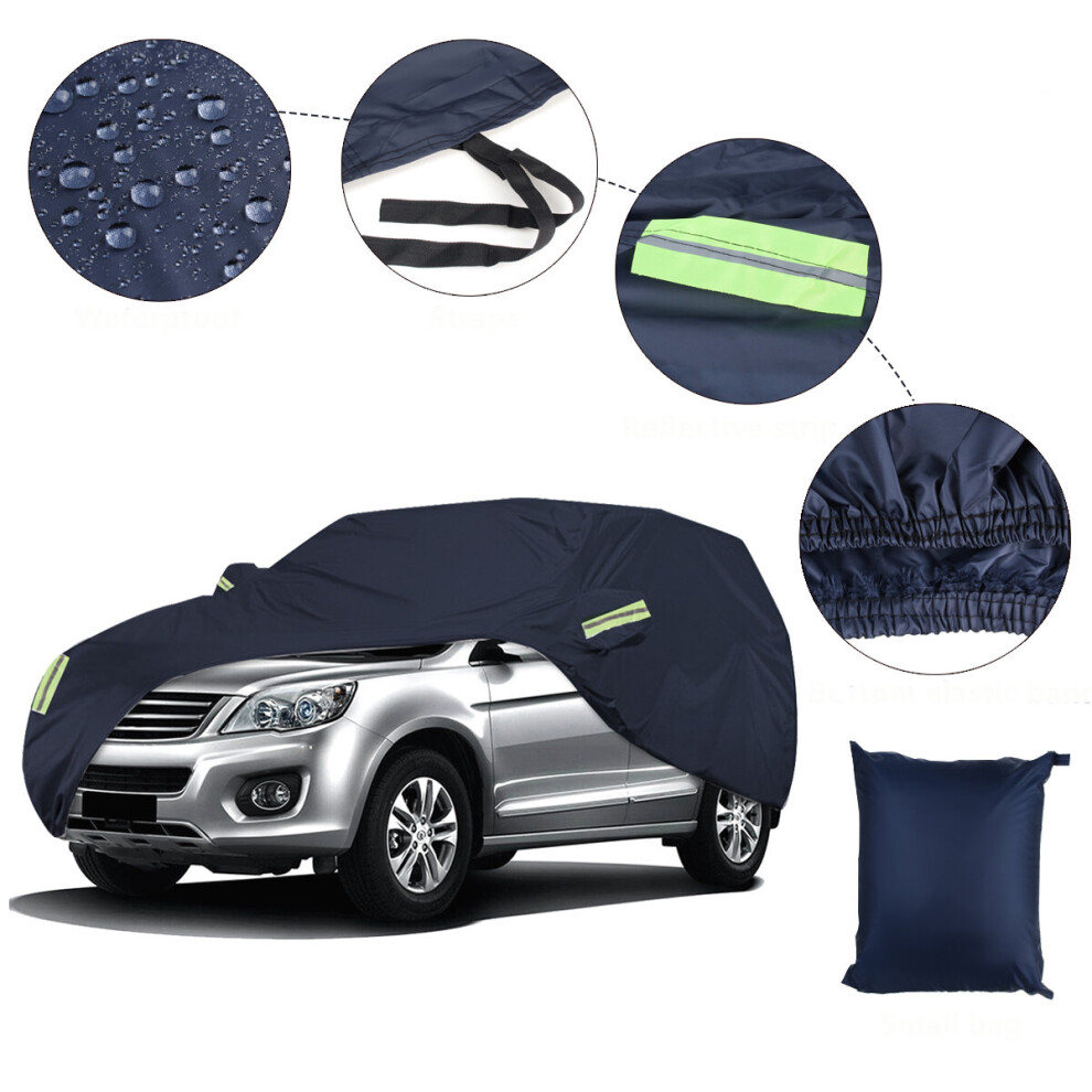 Xxl 5.3X2x1.9m 210T Single Layer Waterproof Full Car Cover Outdoor Dust-Proof Sunscreen Rain And Snow For Suv 6906142462215