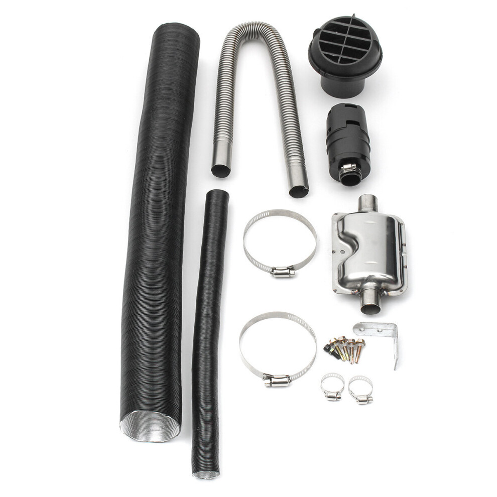 24Mm Exhaust Silencer +25Mm Filter+ Exhaust & Intake Pipe For Air Diesel Heater 818288521366
