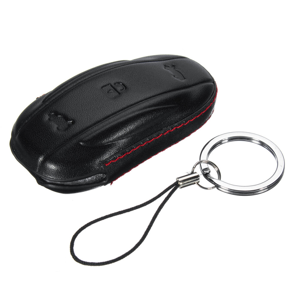 3 Button Remote Key Pu Leather Fob Case Cover Shell Holder For Tesla Model X 415087491731