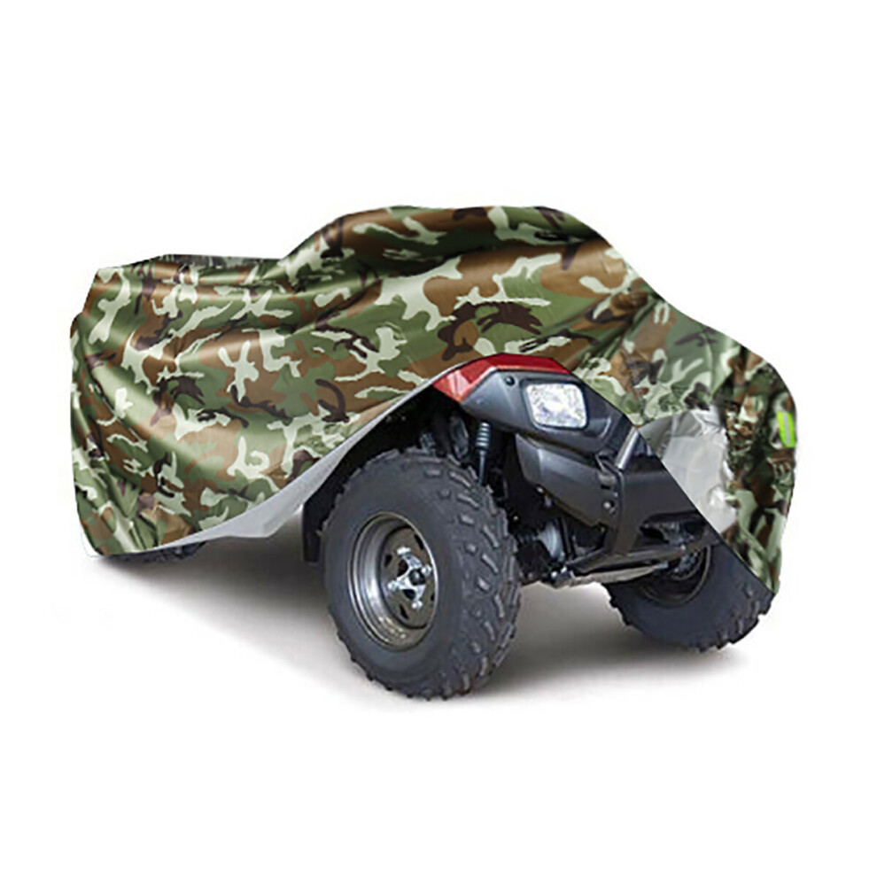 190T Atv Cover With Reflective Strips Waterproof Uv Rain Dust Resistant All Weather Protection Universal Outdoor Camouflage 6900078187082
