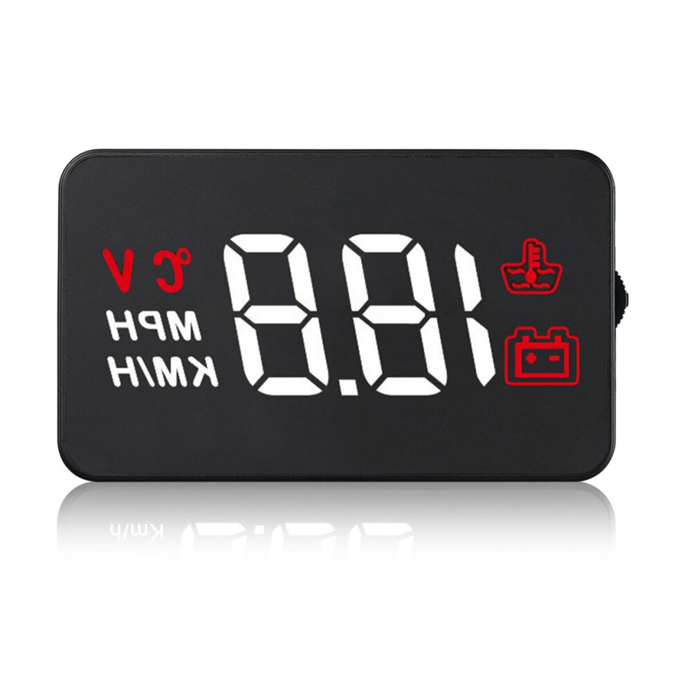 3.5 Inch Car Hud Head Up Display Windshield Projecter Obd2 Speed Rpm Water Temperature Voltage Display 728120508830