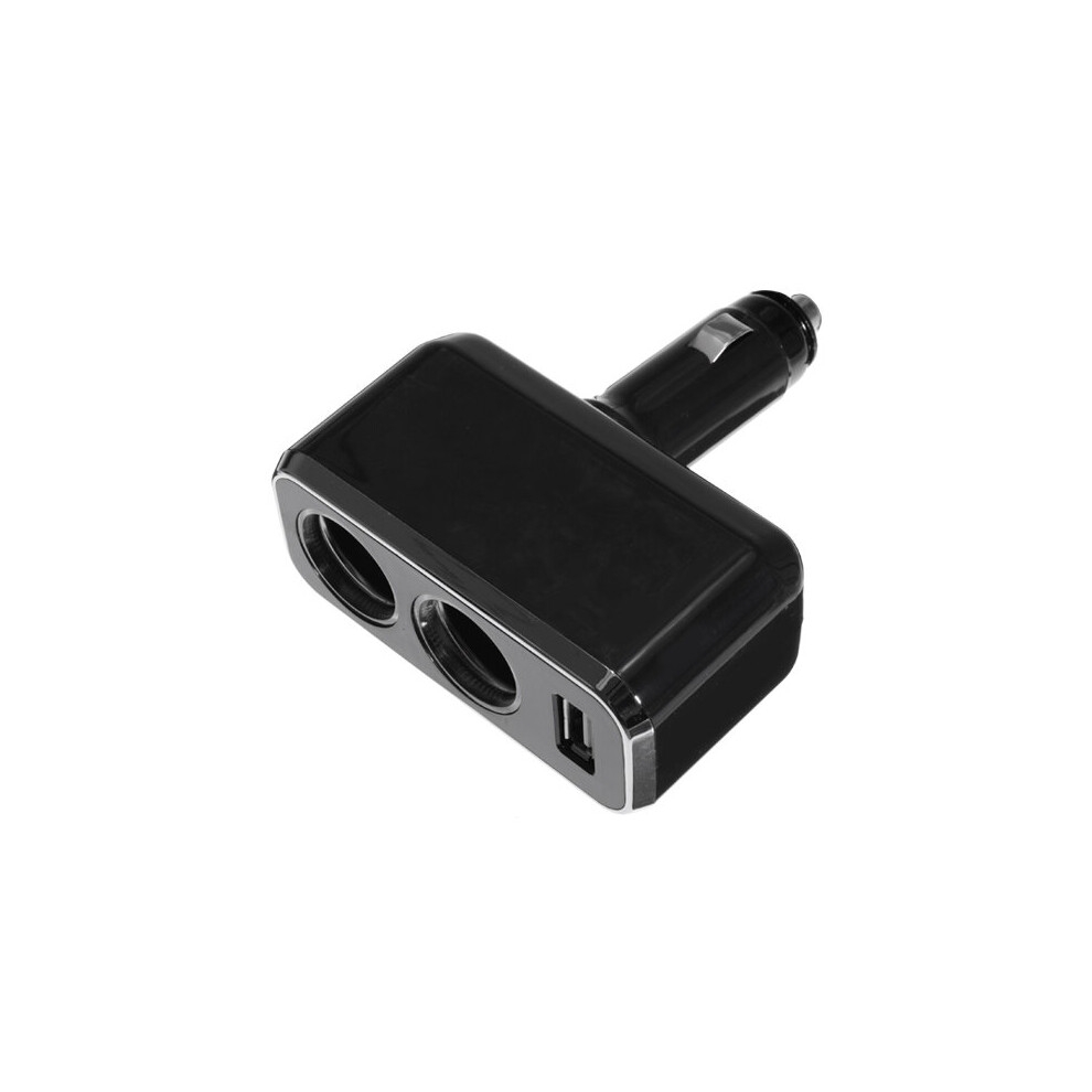 2 Way Car Cigarette Lighter Socket With Usb 90 Degree Rotate 714838804883
