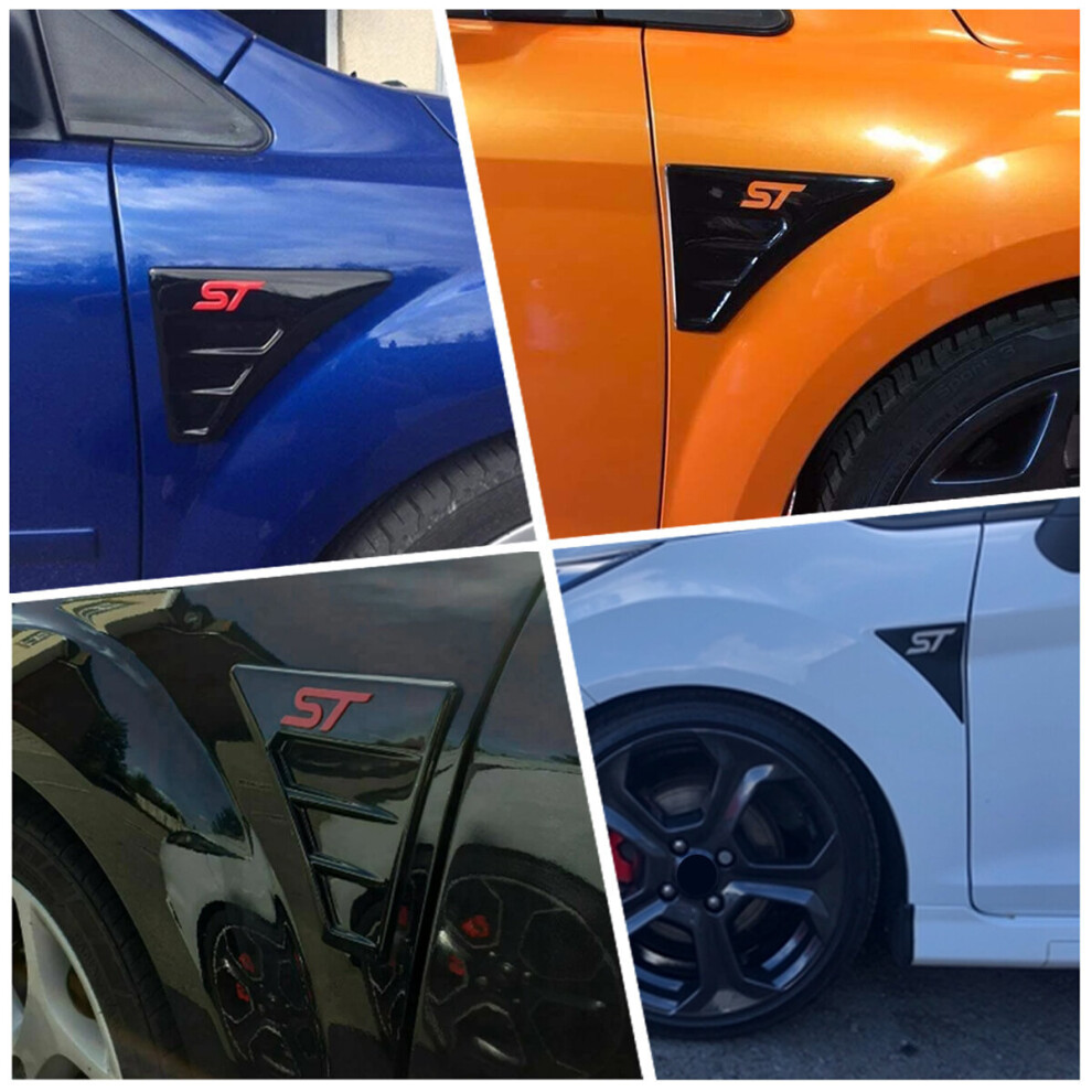 St Wing Badges Fiesta St Wing Badges For Focus Wing Vents For Ford Focus Mk2 Mk3 Red