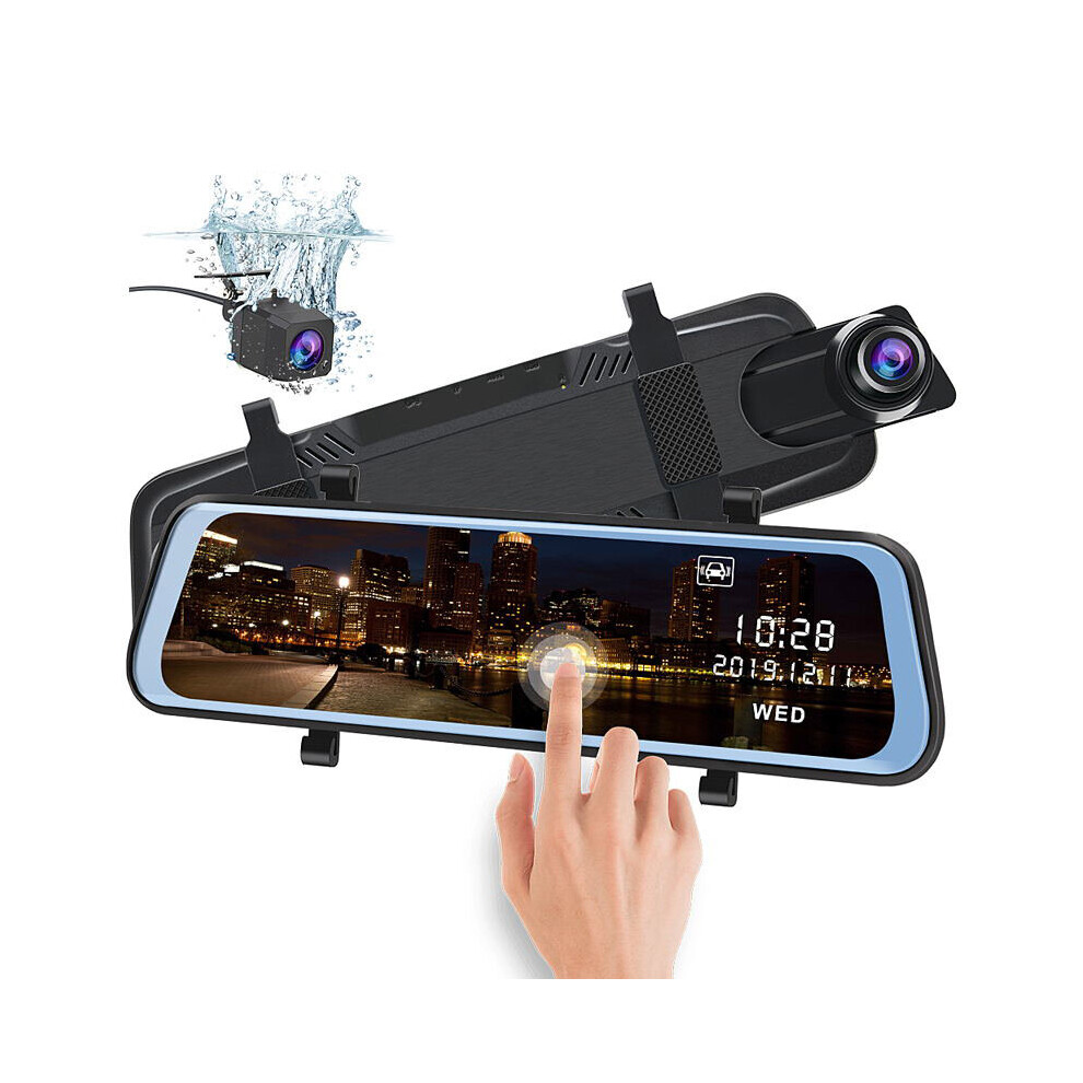 Junsun H12 10 Inch 1080P Full Touch Night Vision Wdr Loop Recording G Sensor Car Dvr 3796736858714