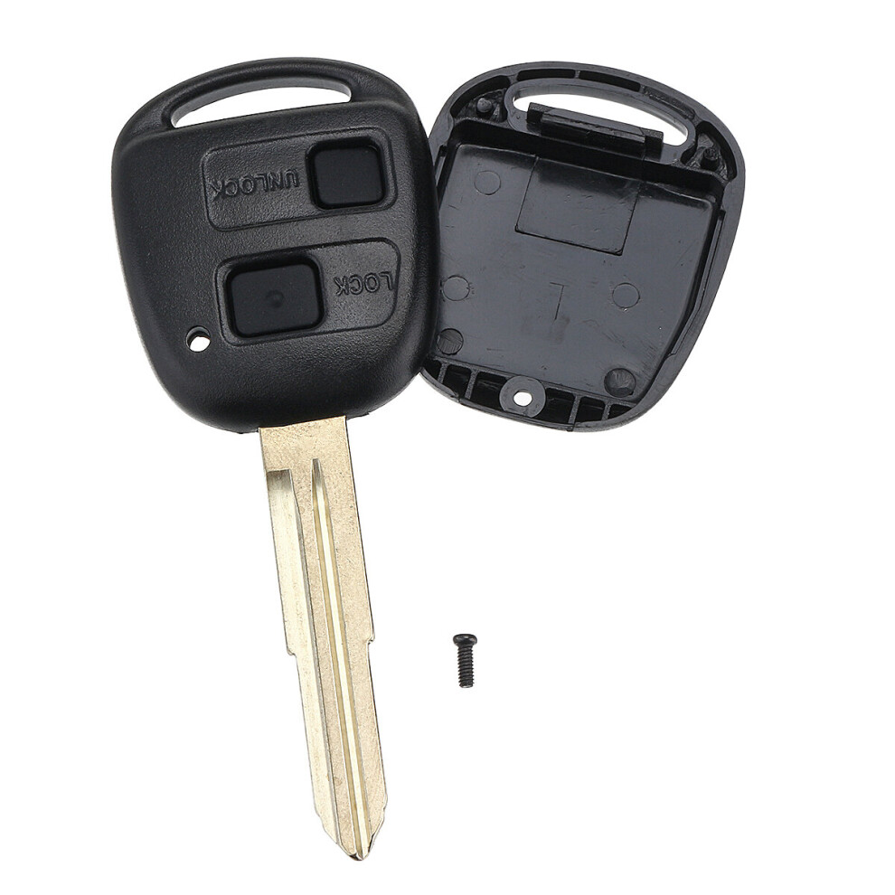 2 Button Remote Key Fob With Switch Battery Pad For Toyota Yaris Avensis Corolla Rav4 Black 6908259267509