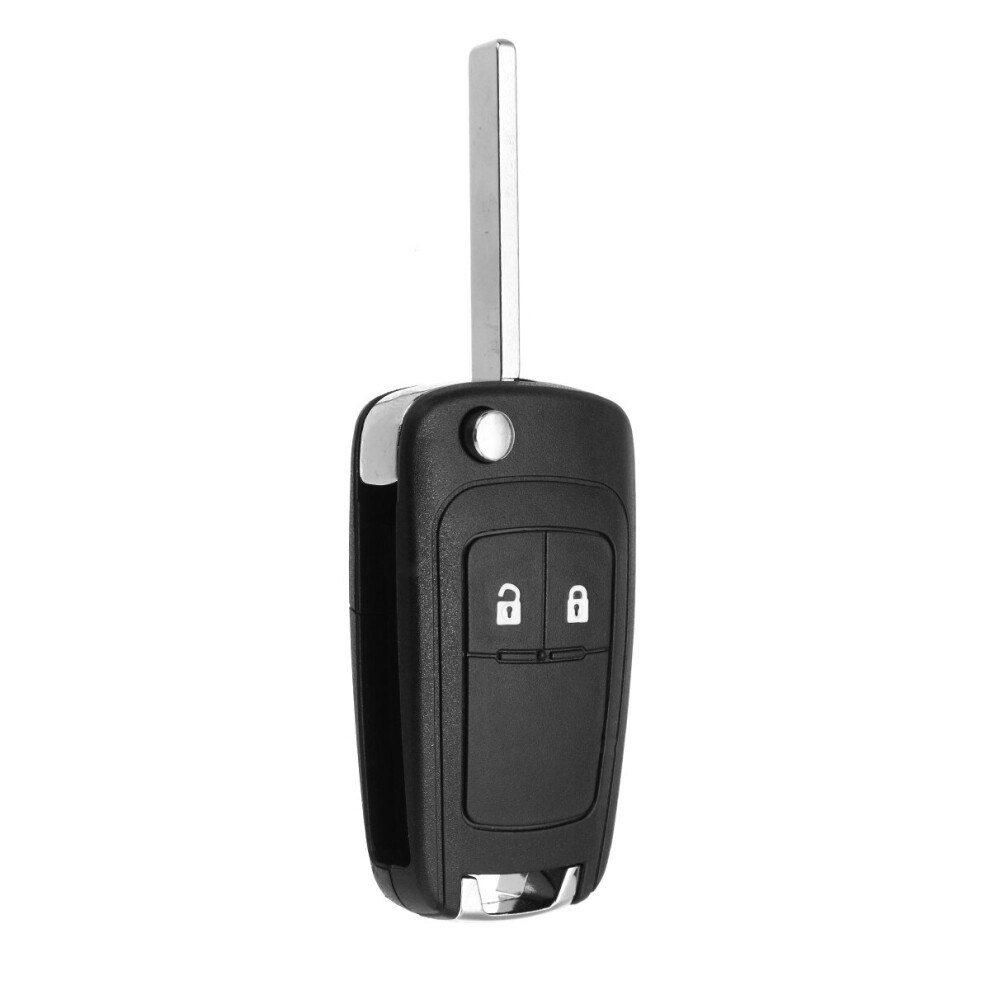 2 Button 433Mhz Flip Remote Fob Key Id46 Chip For Opel Vauxhall Astra Insignia Black 000571480850