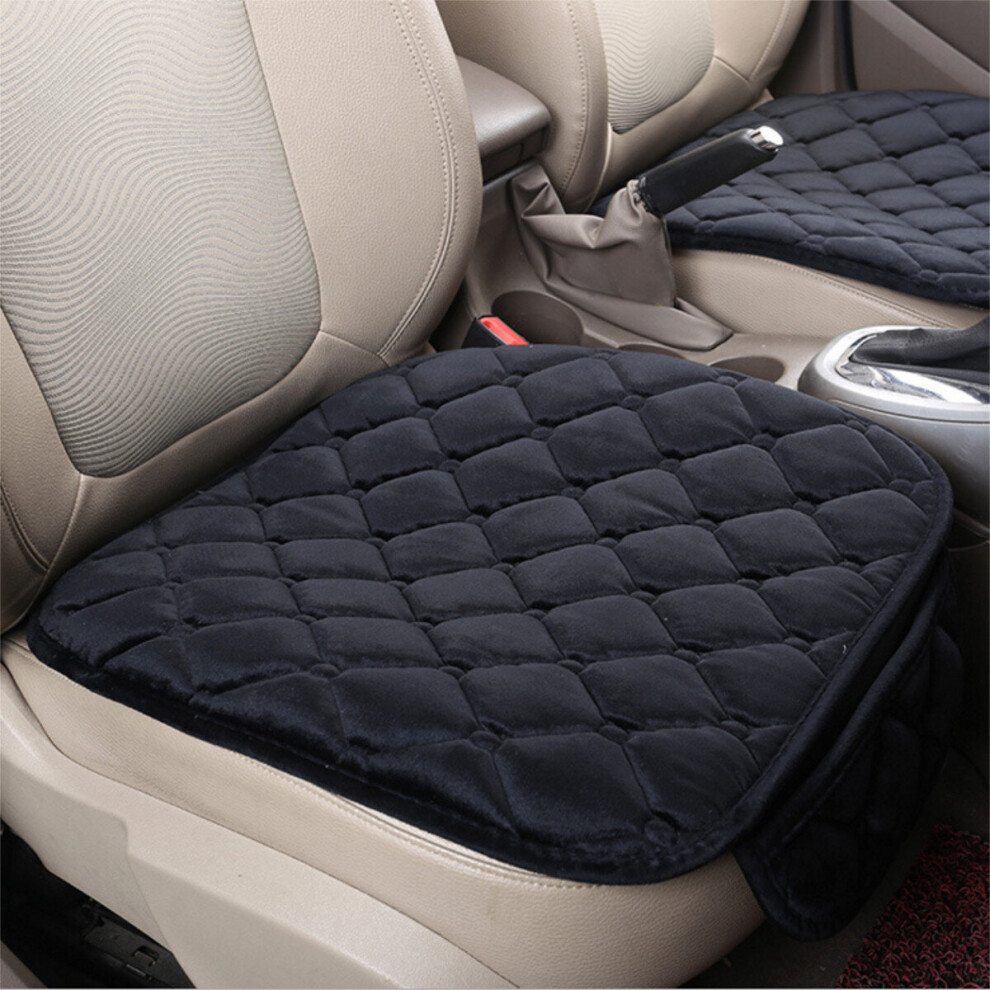 Plush Car Front Seat Cushion Covers Breathable Chair Protector Seat Pad Mat For Four Season Black/Grey/Beige 190550955803