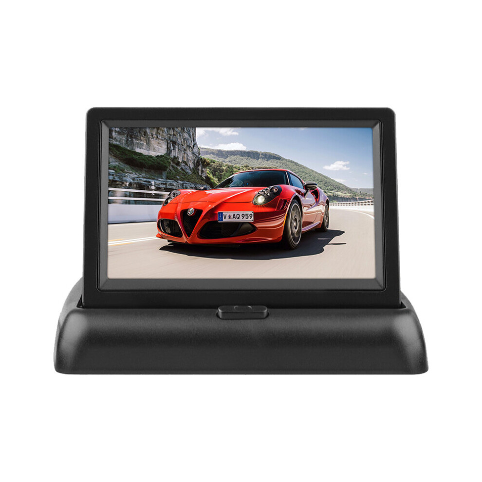 4.3'' Hd Foldable Car Rear View Monitor Reversing Lcd Tft Display 2 Channel Av Video Input Ntsc/Pal 12-24V Universial 6901249418660