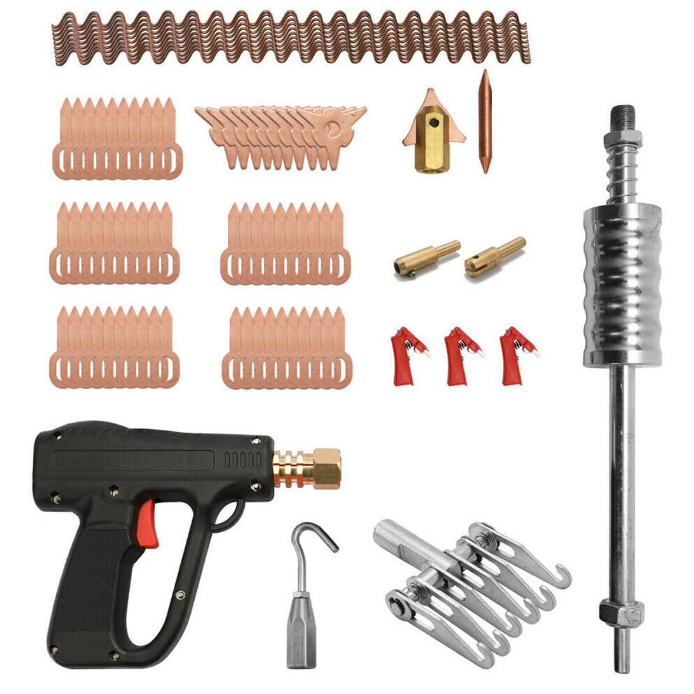 81Pcs Auto Dent Puller Kit Car Body Spot Welder Repair Machine Stud Welding 791713199845