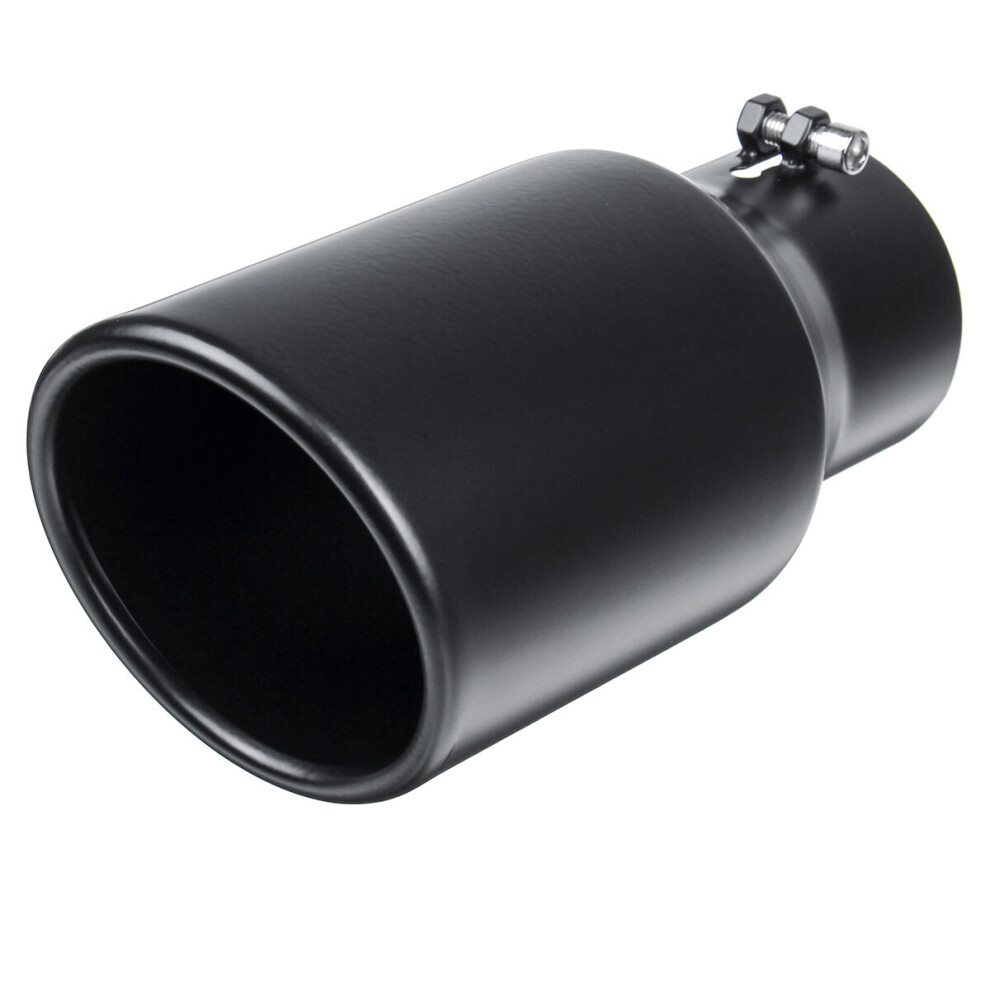 3'' Inlet 4.5'' Outlet Car Exhaust Muffler Pipe Tail Tube Stainless Steel 842765141181