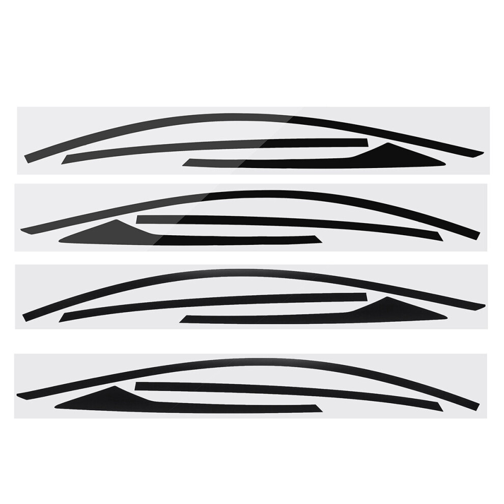 Side Window Sticker Decal For 2018 Hondas Accord Chrome Trim Blackout 842961172002