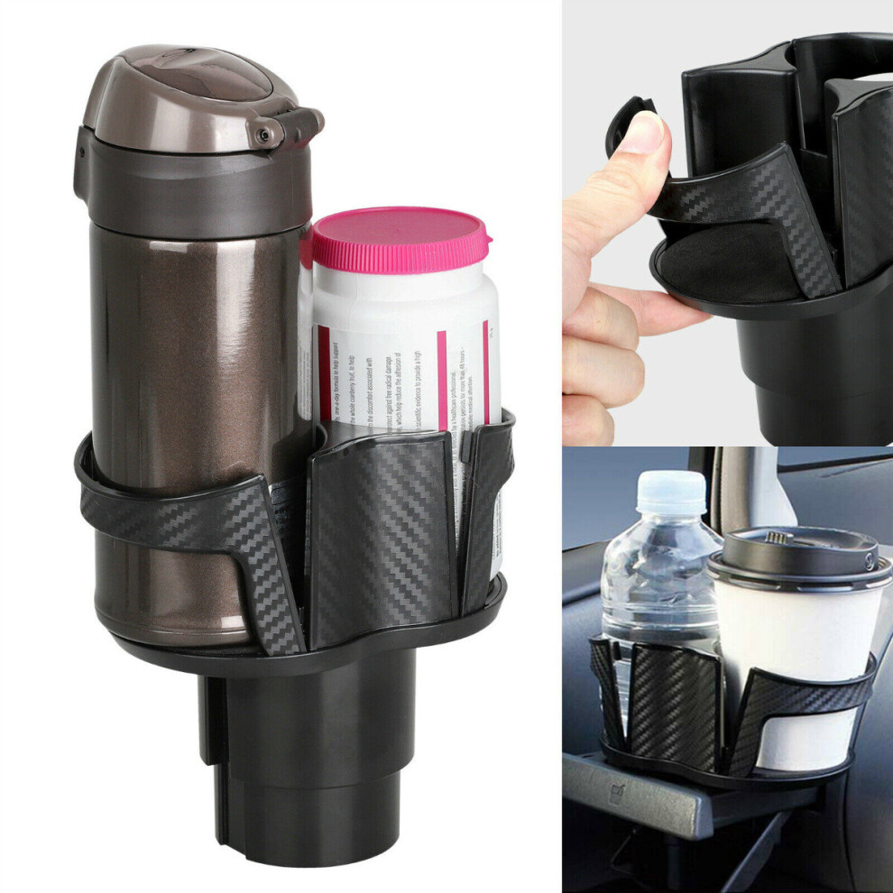 2 In 1 Auto Truck Car Seat Cup Holder Valet Beverage Can Food Drink Bottle Mount Stand Storage Organizer Black 8900014401652