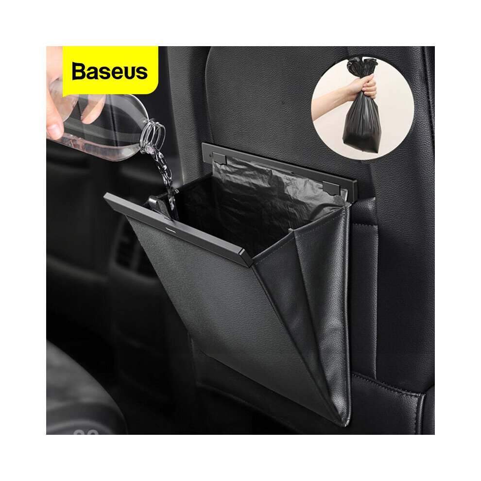 Baseus Car Organizer Backseat Storage Bag Magnetic Auto Pocket Holder Car Accessories Car Trash Bin Garbage Can Dustbin Car Bag 791761816930