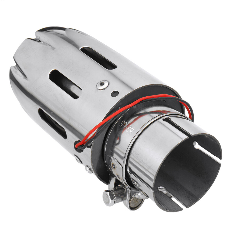 Universal Car Exhaust Muffler Tip Pipe 54Mm In 76Mm Out + / Led Blue/Red/Light 6918057098007