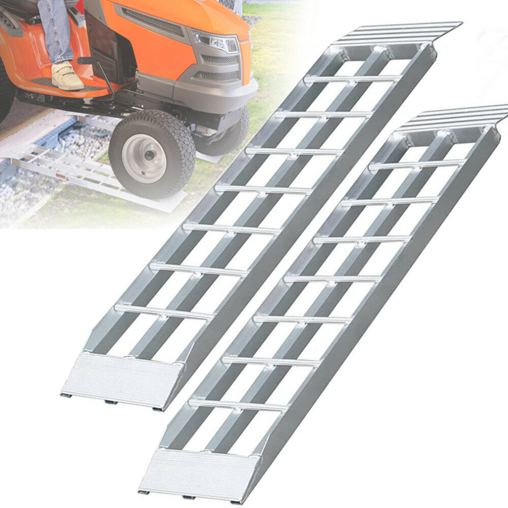 Kroak Dual Runner Shed Ramps Non-Skid Short Ladder Stepladder Tire Support Plate For For Atv Riding Lawnmower Snow Blower Light 6908536504495