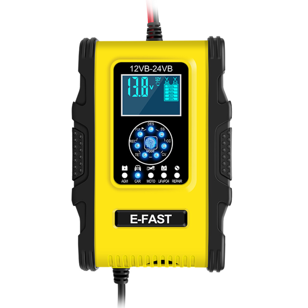 12/24V 12A/6A 7-Stage Pulse Repair Lcd Battery Charger For Car Motorcycle Lead Acid Battery Agm Gel Wet 6900840540107