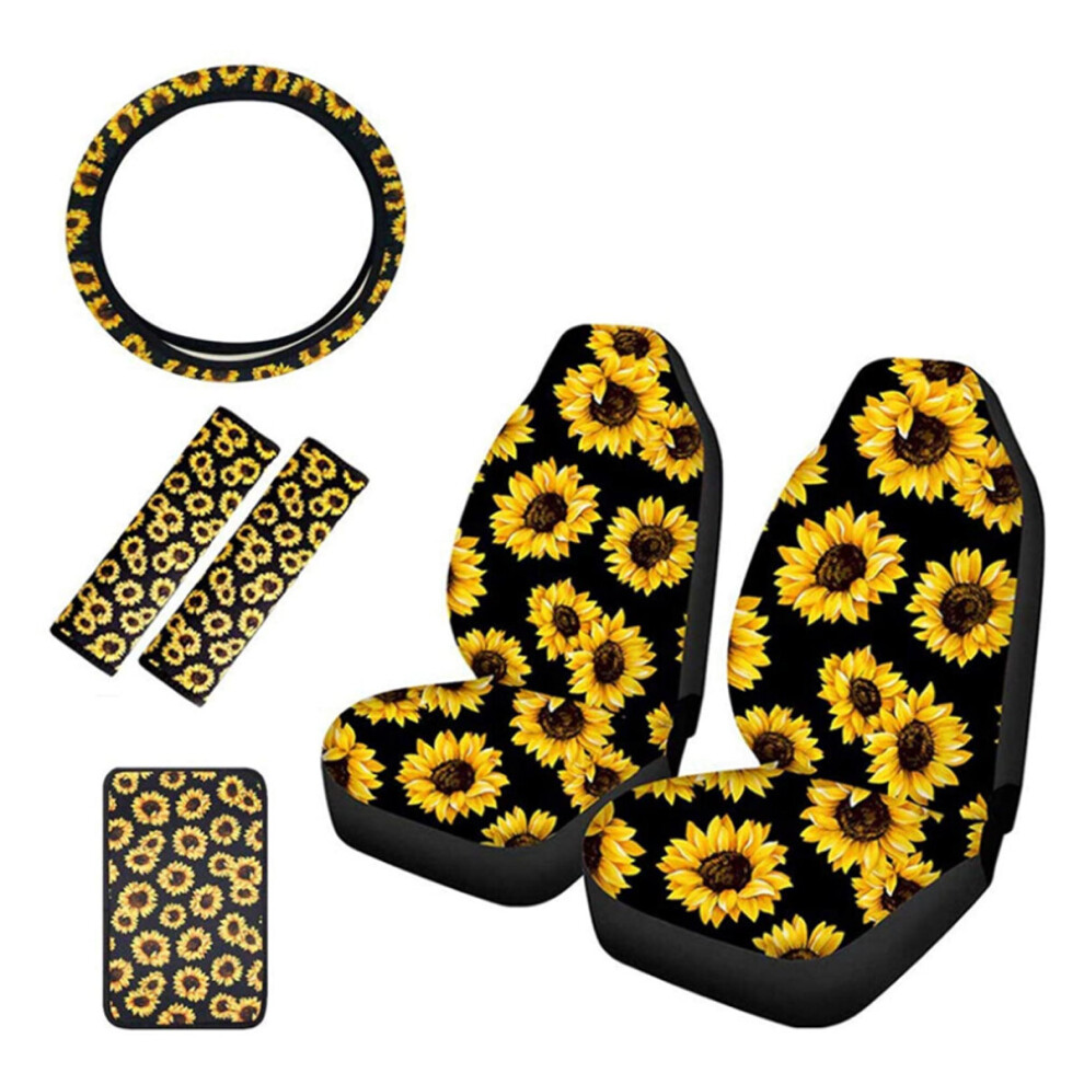 Car Seat Cover Universal Bucket Soft Comfortable Seat Protector Steering Wheel Covers 840345100429
