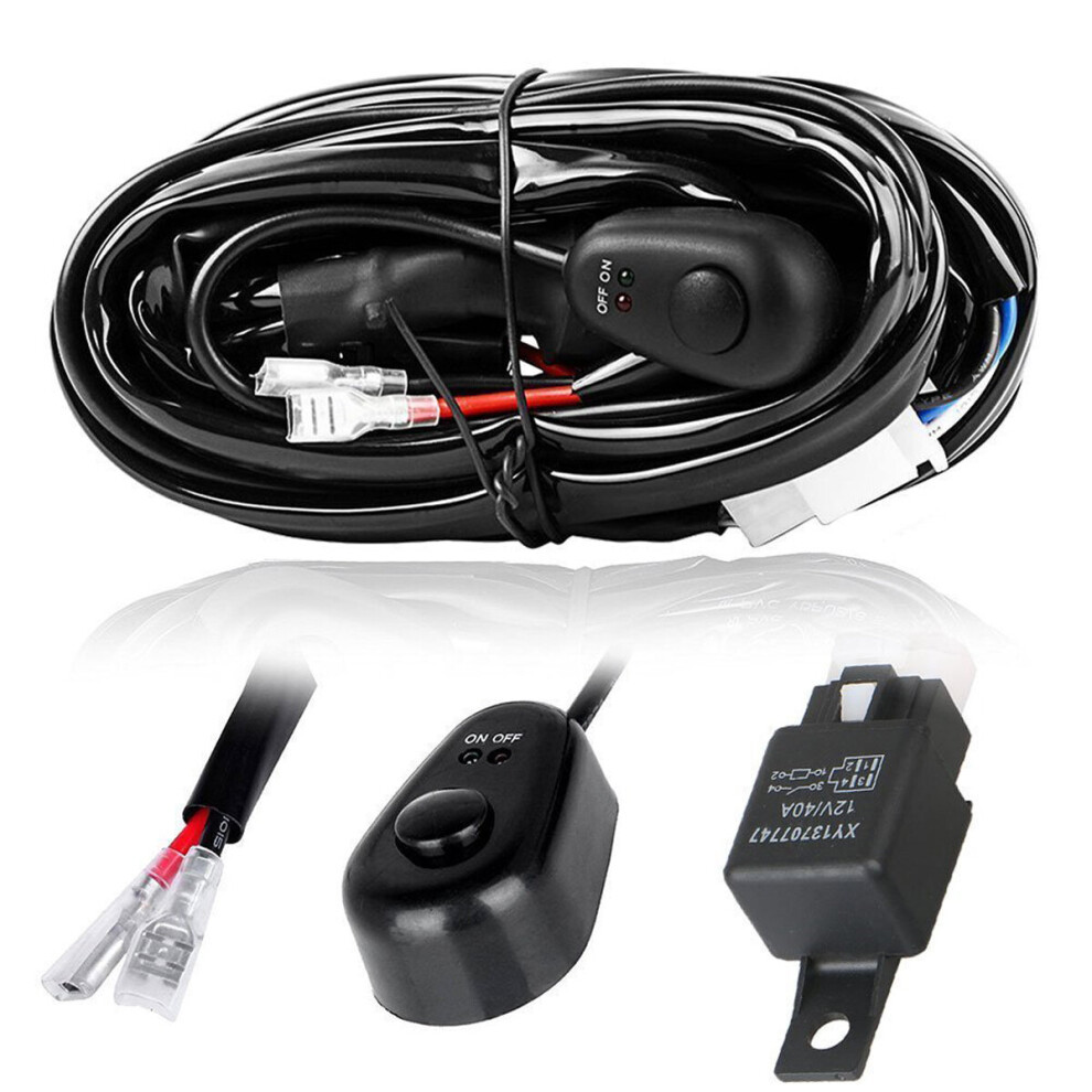 Wiring Loom Harness Kit Fuse Relay Car Switch Led Work Driving Bar 3M 40A Ip68 Light 712073104874