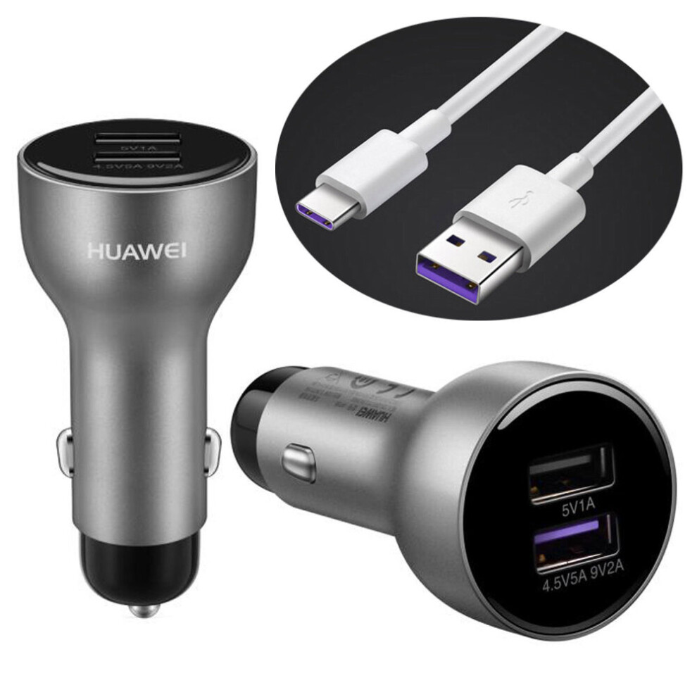 Huawei Ap38 Quick Charge Car Charger Fast Charging Dual Usb + Type C Cable 688936754510