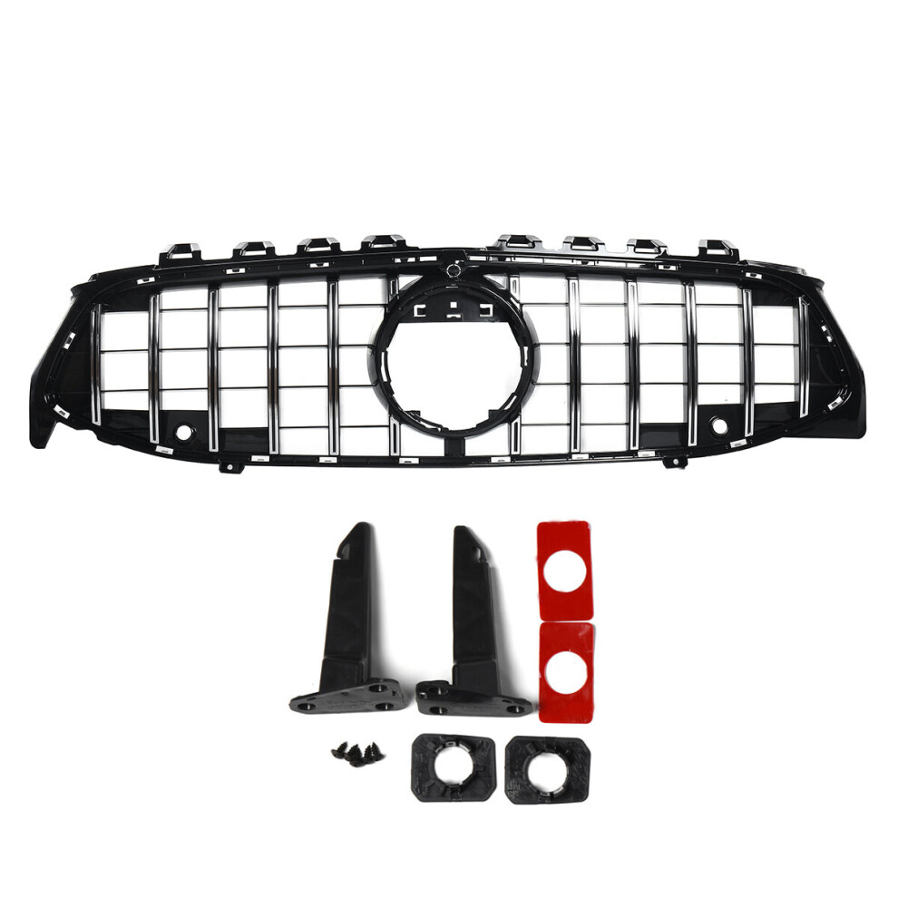 Gt Style Chrome Front Bumper Grille Grill For Mercedes Cla Class Cla45 Amg 2020 Silver 6906142104566
