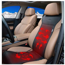 AUDEW 12V PU Heated Car Seat Cushion Cover with Intelligent Temperature Controller