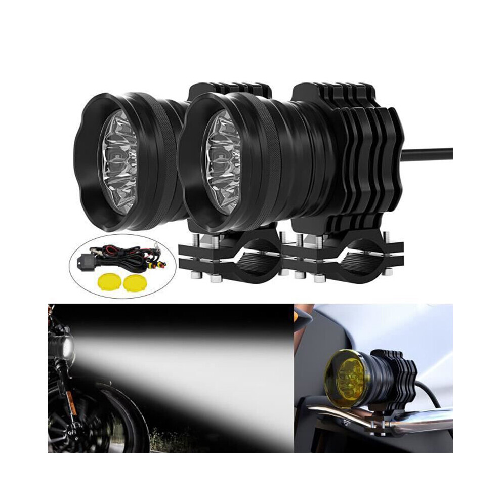 12V 50W Motorcycle Led Spotlight Headlight External Waterproof Aluminum Alloy Universal For Atvs Off-Road Vehicles Tricycles Utv White 6900075314696