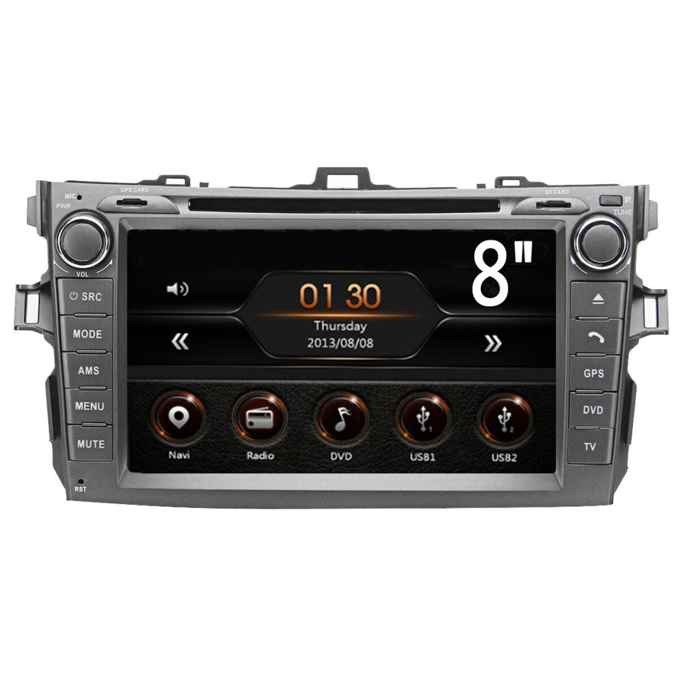 8 Inch 2Din Wince 6.0 Car Mp5 Player Touch Screen Stereo Fm Radio Gps Dvd Bluetooth For Toyota Corolla 2009-2010 3796737127895