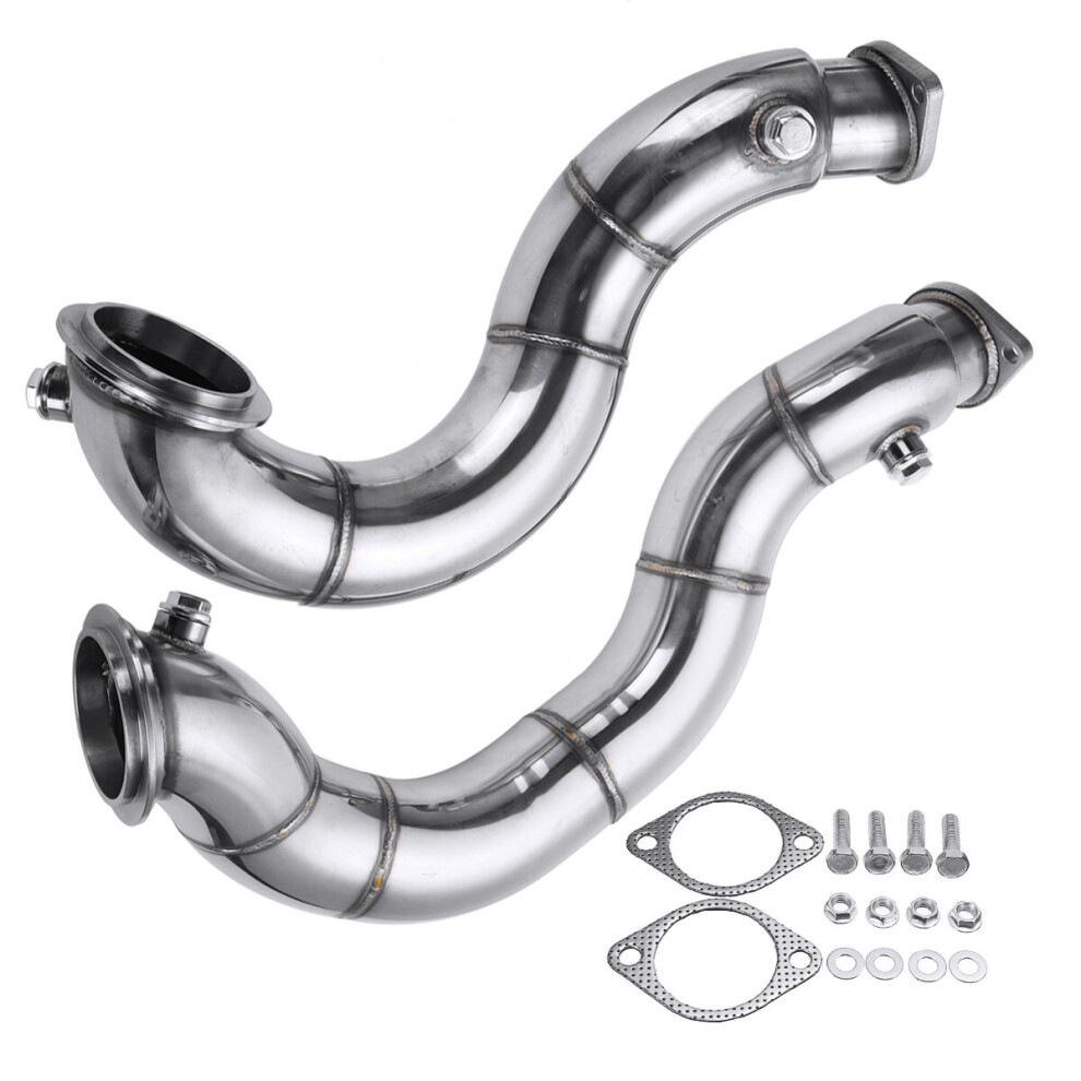 Stainless Steel Exhaust Pipe Muffler Decat Downpipe For Bmw N54 E90 E91 E92 E93 E82 135I 335I Twin Turbo 2007 2008 2009 2010 349938693862