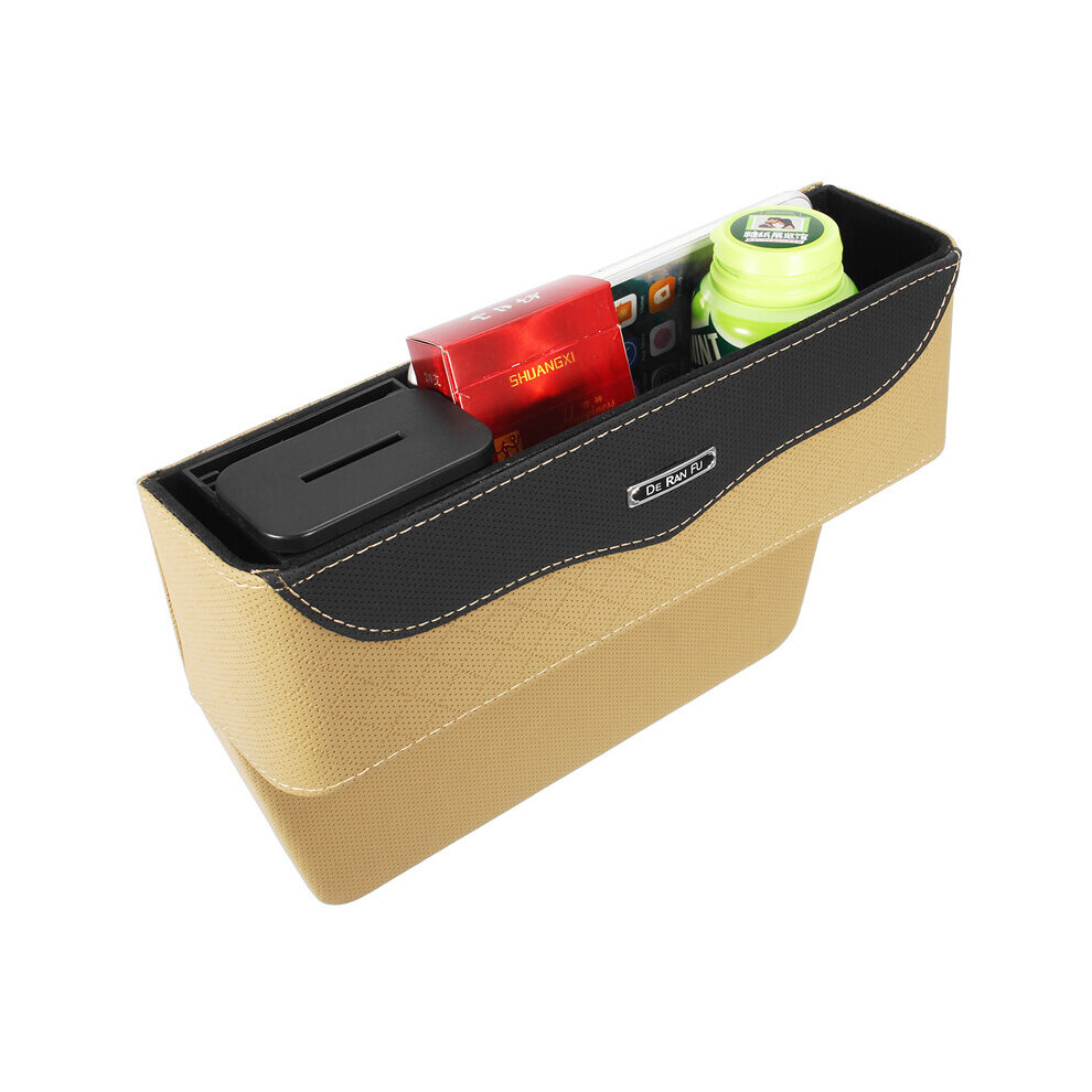 Leather Car Seat Crevice Storage Bag Box Money Pot Auto Seat Gap Filler Organizer Red/Blue/White 8778654532124