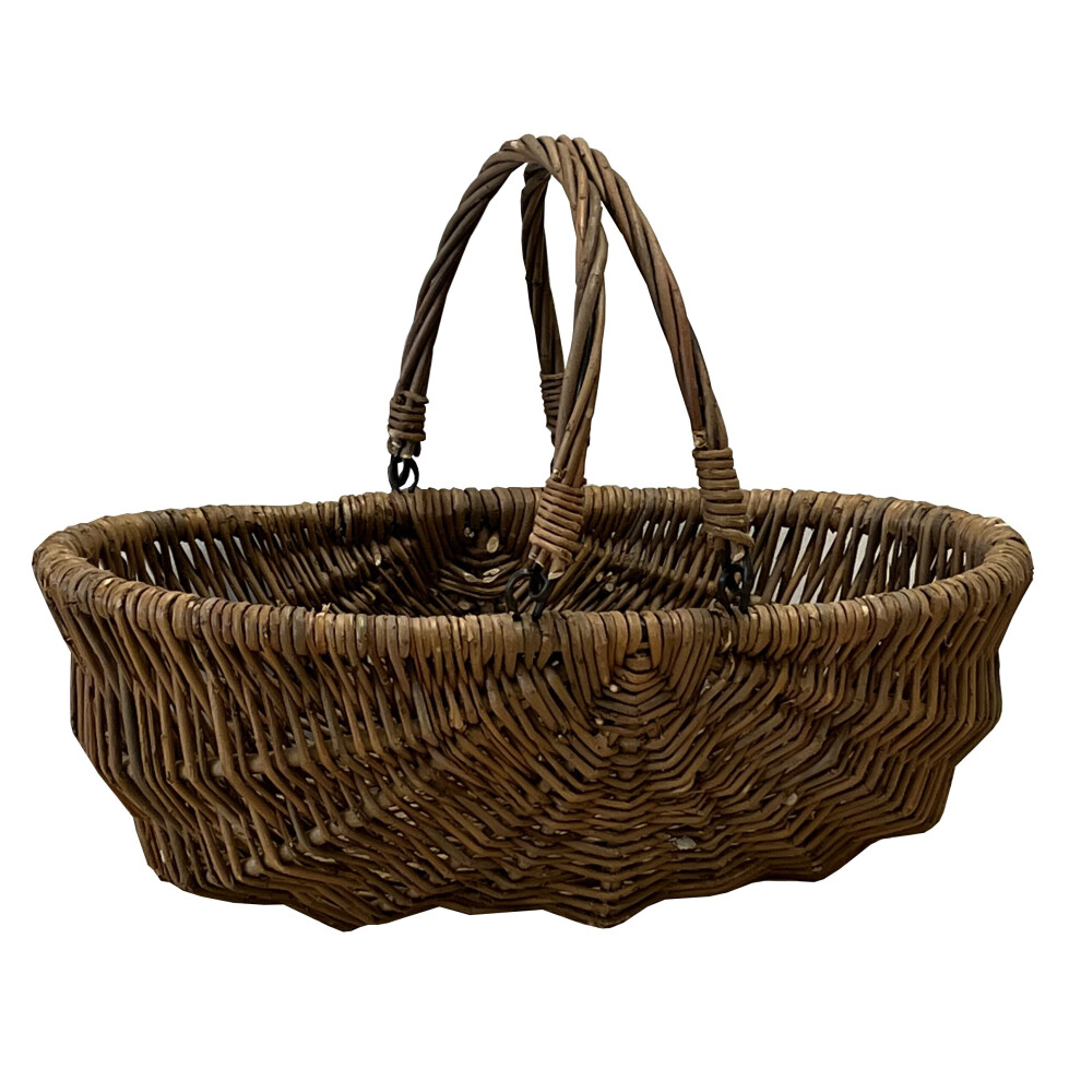 Selections Natural Willow Wicker Garden Trug Basket