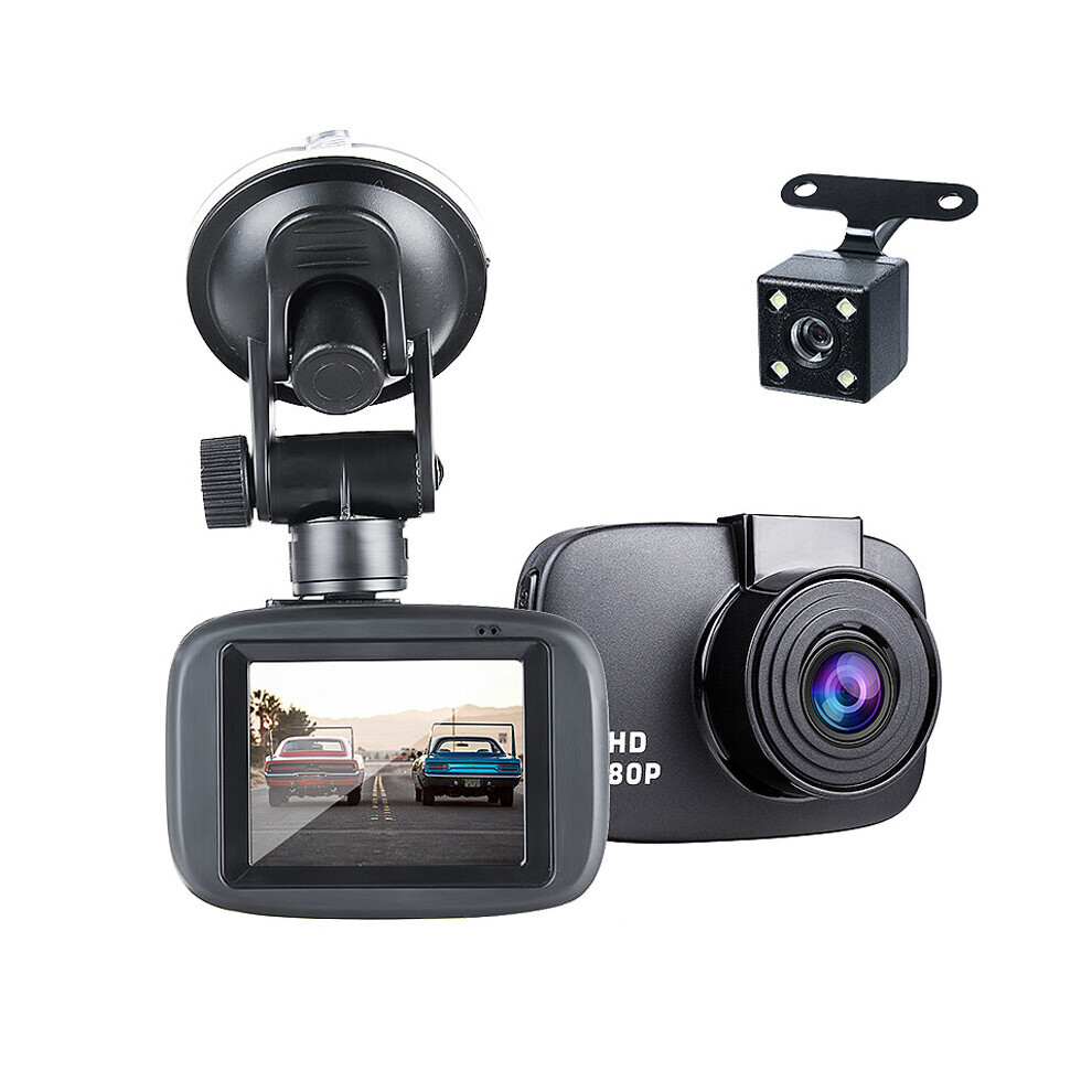 4'' Dual Lens Camera 170 Hd 1080P Car Dvr Vehicle Video Night Vision G-Sensor 718760572575