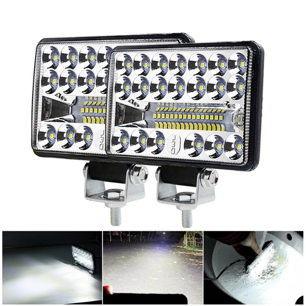 2Pcs 4 Inch 60W Led Work Waterproof Head Roof Search Maintenance Auxiliary Lamp For 12-80V Car Motorcycles Off-Road Vehicles Light 6906143717864