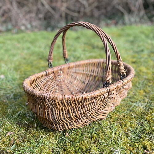 Selections Natural Willow Wicker Garden Trug Basket 2