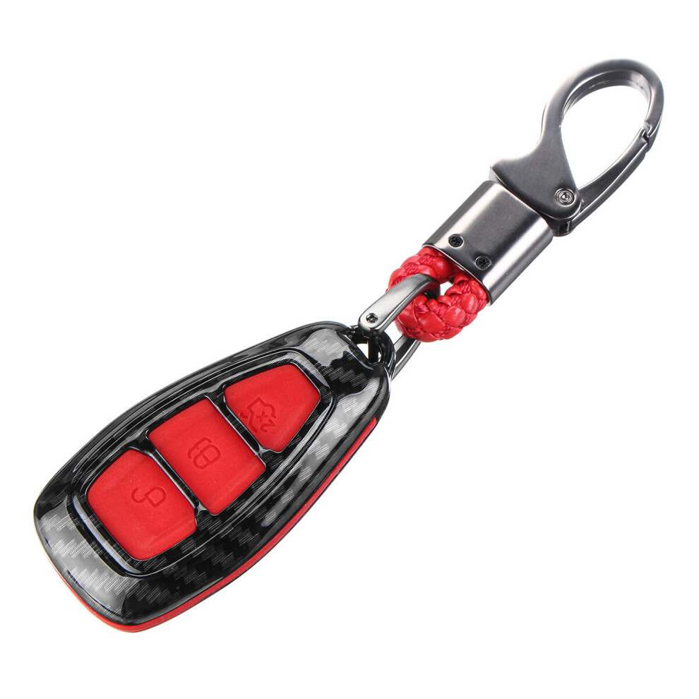 Carbon Fiber Remote Key Fob Case Shell Cover For Ford Focus Fiesta Kuga C-Max 791749883459