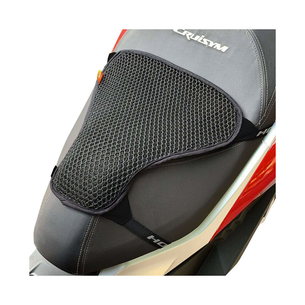3D Honeycomb Universal Motorcycle Cool Seat Cover Mesh Cushion Breathable Pad Xs Black 791730303669