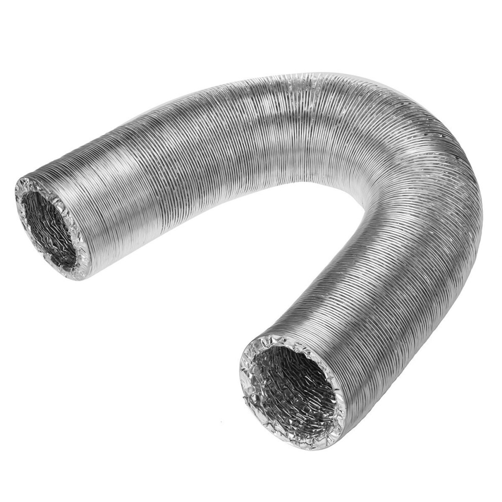 500Cm Air Intake Outlet Pipe Aluminum Foil Anti-Corrosion Flame Retardant For Car Heater Silver 6904560446701