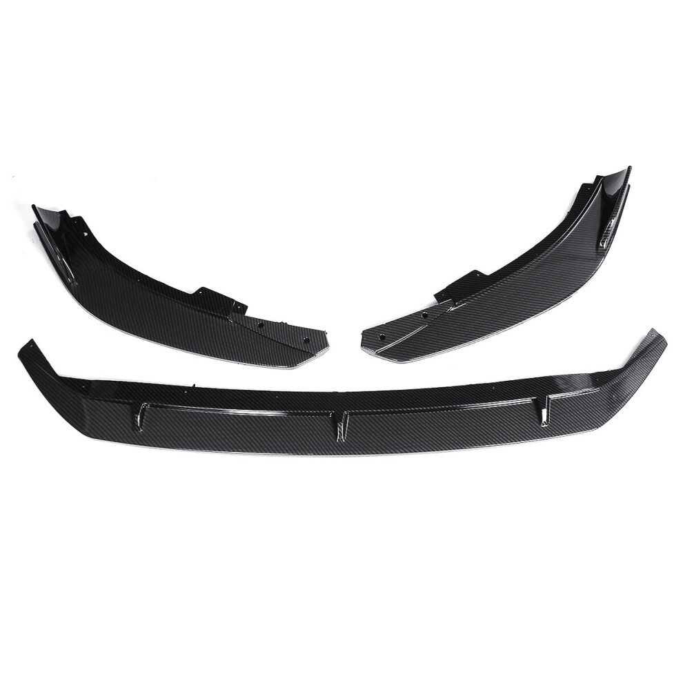3Pcs Carbon Fiber Style Front Bumper Lip Spoiler Cover Trim For Ford Focus 2019 6906139181457