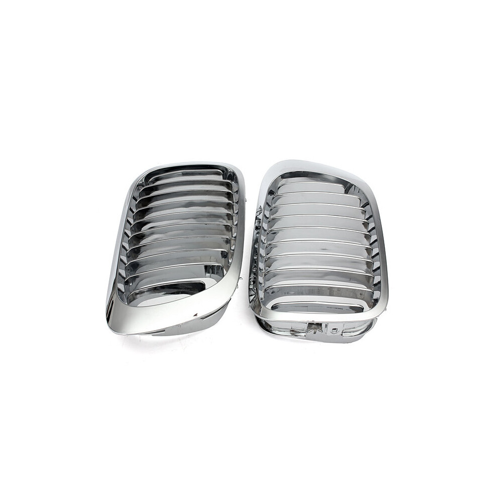 Front Kidney Grille Grills For Bmw E46 3 Series 2 Door 99-06 Silver 304692456764