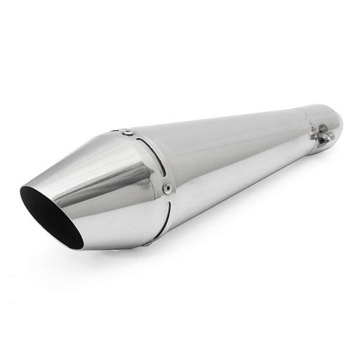 38-51mm Universal Motorcycle GP Stainless Steel Muffler Exhaust Pipe w/ Silencer