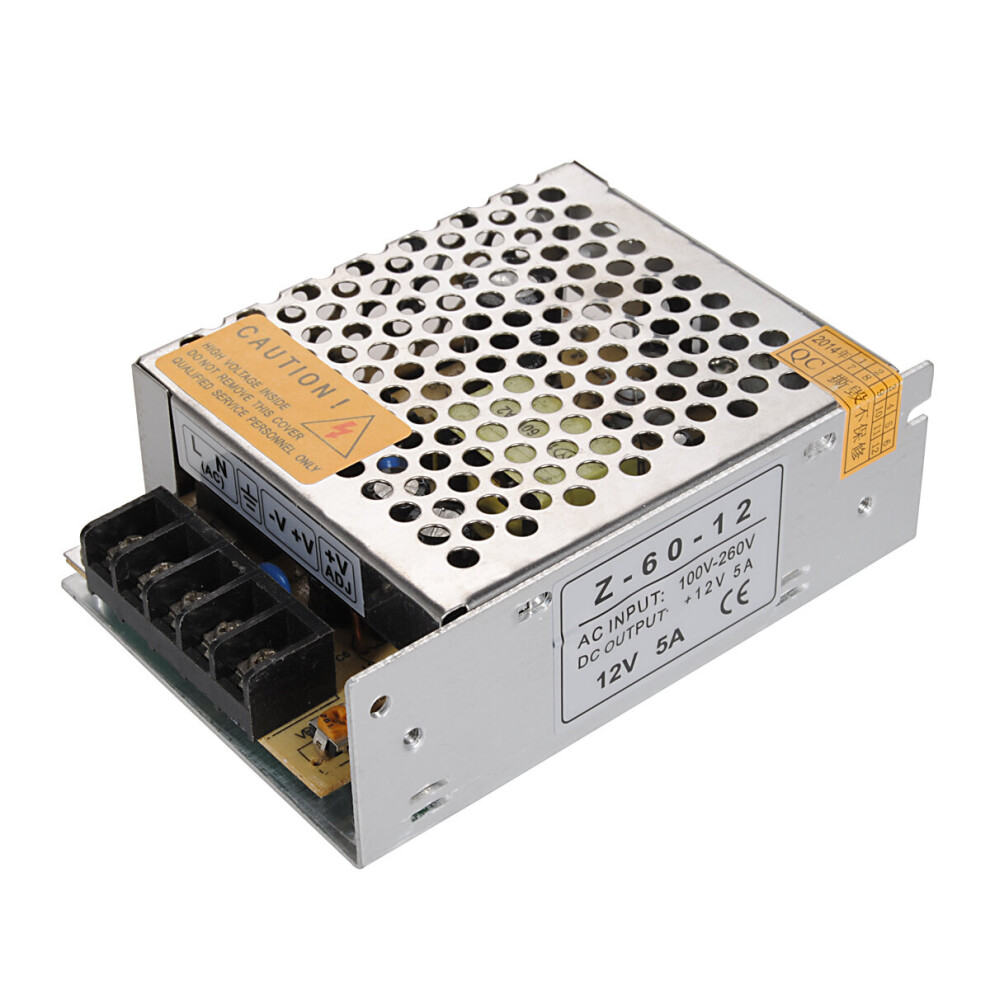 Ac 110V/240V To Dc 12V 5A 60W Switching Power Supply Smps Transformer For Led Strip Light 638126408525
