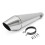 38-51mm Universal Motorcycle GP Stainless Steel Muffler Exhaust Pipe w/ Silencer 2