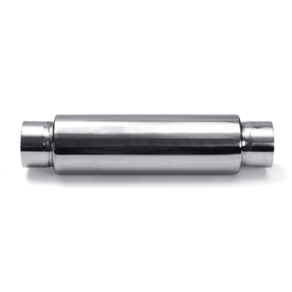 2'' In/Outlet 13'' Long Car Turbo Exhaust Muffler Resonator Siliencer Stainless 3796736851333