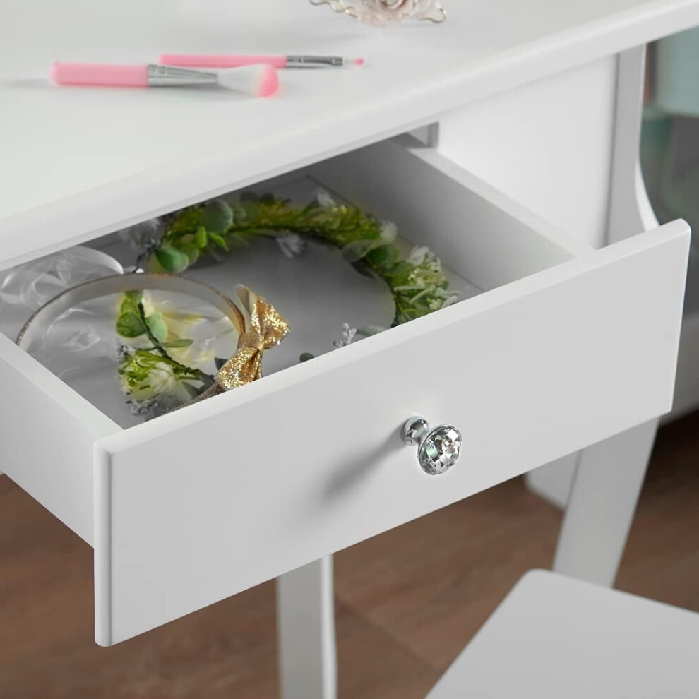 Dressing table deals with crystal knobs