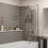 Bathroom Suite P Shaped Right Hand Shower Bath Glass Screen Front Bath Panel 9