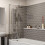 Bathroom Suite P Shaped Left Hand Shower Bath Glass Screen Front Bath Panel 1700 9