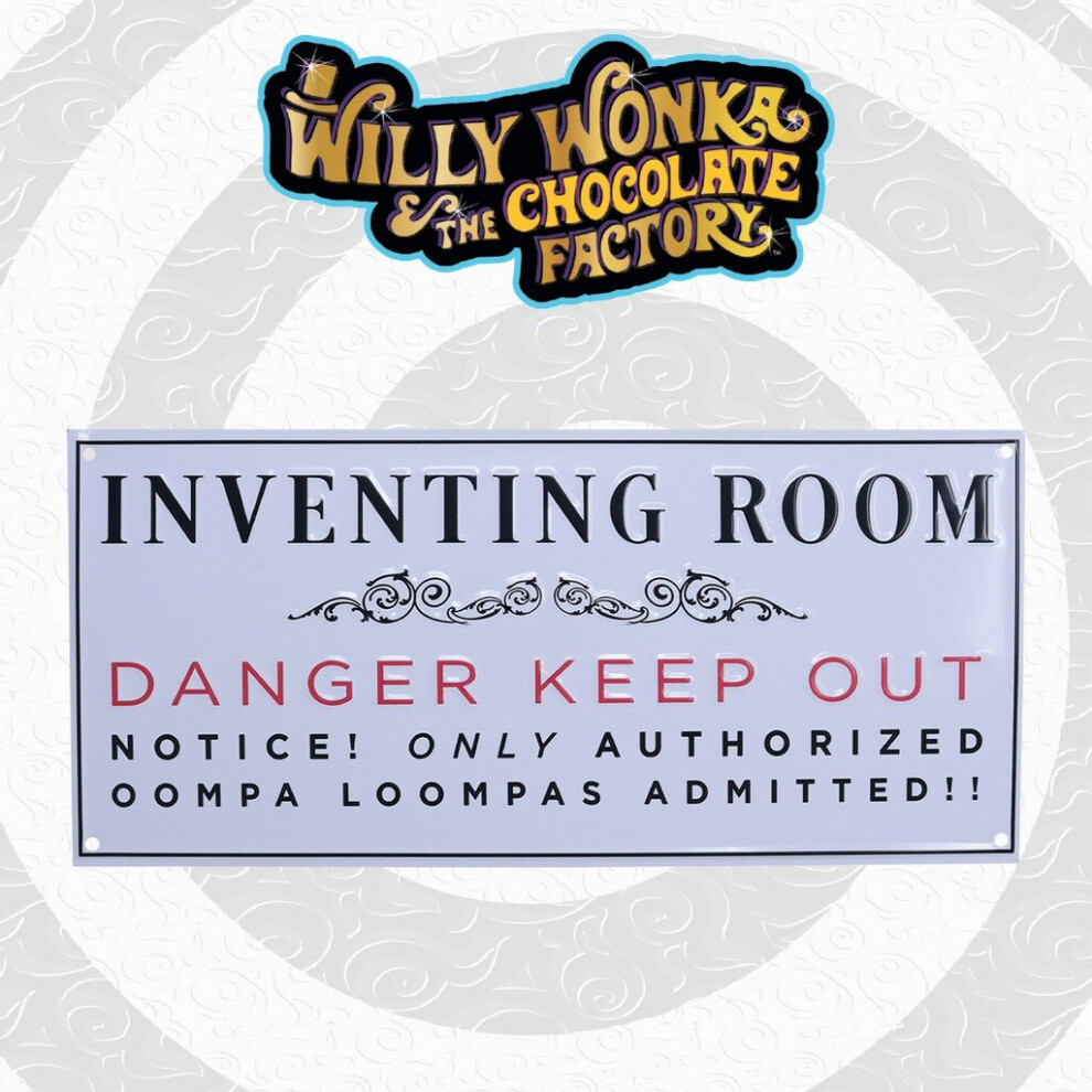 Fanattik Willy Wonka: Inventing Room Metal Sign