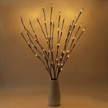2 Pack Decorative LED Lighted Branch Operated Artificial LED Twig Branches Decoration (vase not included)