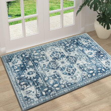 (40 X 60 cm , Tranquil) Traditional Large Rugs Nonslip Living Room Bedroom Carpets Kitchen Hallway Runner Rug & Door Mats