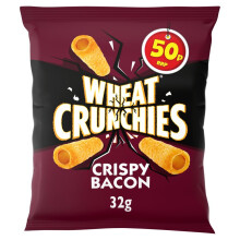 Wheat Crunchies Bacon Crisps 32g ( pack of 30 )